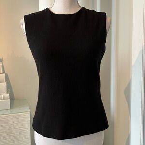 Donna Karan Classic Black Sleeveless Jersey Top